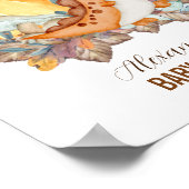 リトルカボチャと恐竜の赤ちゃんシャワーへようこそ ポスター (角)