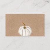 リトルカボチャのクラフト赤ちゃんシャワーのレジストリ エンクロージャーカード (裏面)