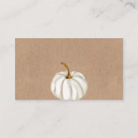 リトルカボチャのクラフト赤ちゃんシャワーのレジストリ エンクロージャーカード (裏面)