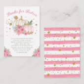 リトルカボチャのツインガールシャワーブックベビー エンクロージャーカード (正面/裏面)