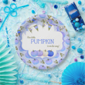 リトルカボチャのパッチ男の子シャワーブルーラベンダー ペーパープレート (パーティー)