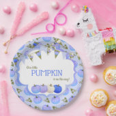 リトルカボチャのパッチ男の子シャワーブルーラベンダー ペーパープレート (パーティー)