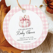 リトルカボチャのピンクのギンガム フェイバータグ