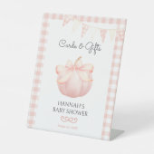 リトルカボチャのピンクカード&ギフトベビーシャワー 台座サイン (正面)