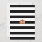 リトルカボチャのベビーガールシャワー招待ピンク 招待状 (裏面)