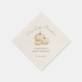 リトルカボチャのミニマル秋の赤ちゃんシャワー スタンダードカクテルナプキン (角)