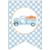 リトルカボチャのライトブルートラックの最初の誕生日 バンティングフラッグ (第1の旗)