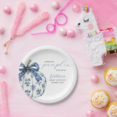 リトルカボチャの方法で男の子の赤ちゃんシャワー青い弓 ペーパープレート (パーティー)