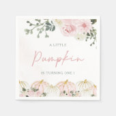 リトルカボチャの最初の誕生日パーティー スタンダードカクテルナプキン (正面)