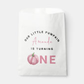 リトルカボチャの最初の誕生日パーティー フェイバーバッグ (正面)