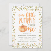 リトルカボチャの最初の誕生日パーティー 招待状 (正面)