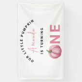 リトルカボチャの最初の誕生日パーティー 横断幕 (縦)