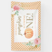 リトルカボチャの最初の誕生日フローラとプレイド 横断幕 (縦)
