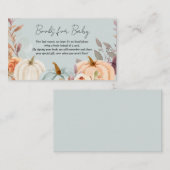 リトルカボチャの本ベビー秋ベビーシャワー エンクロージャーカード (正面/裏面)