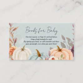 リトルカボチャの本ベビー秋ベビーシャワー エンクロージャーカード