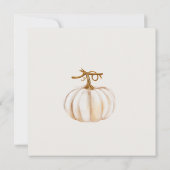 リトルカボチャの水の色ベビーシャワーの招待 招待状 (裏面)