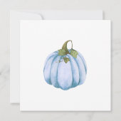 リトルカボチャの水の色ボーイベビーシャワー 招待状 (裏面)