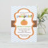 リトルカボチャの誕生日パーティーへの招待 招待状 (スタンド正面)