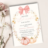 リトルカボチャの途中の秋10月の赤ちゃんシャワー 招待状