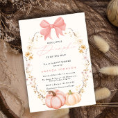 リトルカボチャの途中の秋10月の赤ちゃんシャワー 招待状