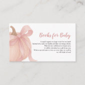 リトルカボチャの道ピンクの本のベビー エンクロージャーカード (正面)