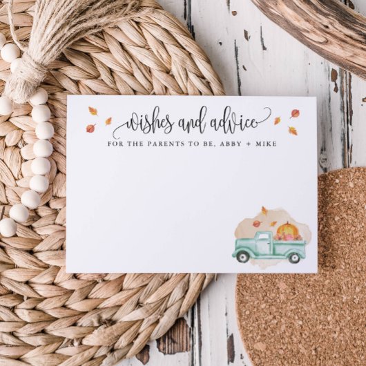 リトルカボチャの願いとアドバイス、秋トラック アドバイスカード