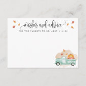 リトルカボチャの願いとアドバイス、秋トラック アドバイスカード (正面)