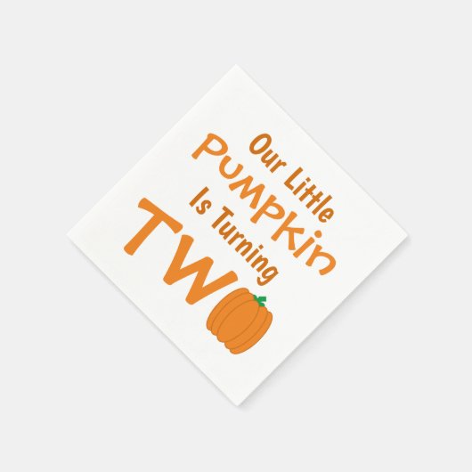 リトルカボチャの2回目の誕生日 スタンダードカクテルナプキン (角)
