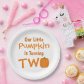 リトルカボチャの2回目の誕生日 ペーパープレート (パーティー)