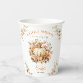リトルカボチャはニュートラルな赤ちゃんシャワーの途中にある 紙コップ (正面)