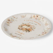 リトルカボチャはパステルベビーシャワーの途中にある ペーパープレート (アングル)