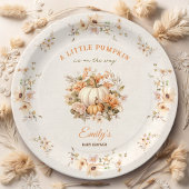 リトルカボチャはパステルベビーシャワーの途中にある ペーパープレート