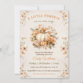 リトルカボチャはパステルベビーシャワーの途中にある 招待状 (正面)