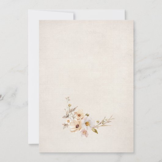 リトルカボチャはパステルベビーシャワーの途中にある 招待状 (裏面)