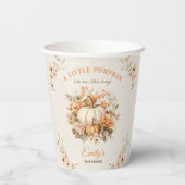 リトルカボチャはパステルベビーシャワーの途中にある 紙コップ (裏面)