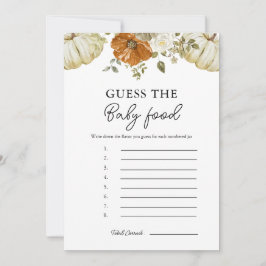 リトルカボチャはベビーのフードゲームカードを推測 招待状