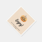 リトルカボチャはベビーシャワーの途中にある スタンダードカクテルナプキン (角)