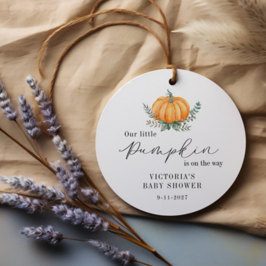 リトルカボチャはベビーシャワーの途中にある フェイバータグ