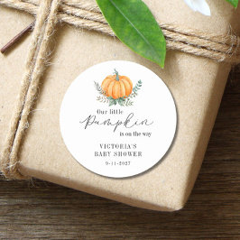 リトルカボチャはベビーシャワーの途中にある ラウンドシール
