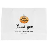 リトルカボチャはベビーシャワーの途中にある ラージペーパーバッグ (裏面)