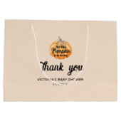 リトルカボチャはベビーシャワーの途中にある ラージペーパーバッグ (裏面)