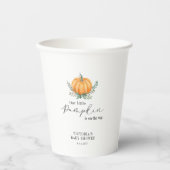 リトルカボチャはベビーシャワーの途中にある 紙コップ (正面)