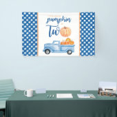 リトルカボチャは二つの誕生日ブルートラックである 横断幕 (トレードショー)