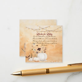 リトルカボチャは秋の赤ちゃんシャワーの途中にある エンクロージャーカード