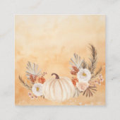 リトルカボチャは秋の赤ちゃんシャワーの途中にある エンクロージャーカード (裏面)