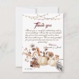 リトルカボチャは秋の赤ちゃんシャワーの途中にある サンキューカード