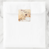 リトルカボチャは秋の赤ちゃんシャワーの途中にある スクエアシール (バッグ)