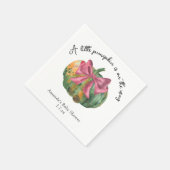 リトルカボチャは秋の赤ちゃんシャワーの途中にある スタンダードカクテルナプキン (角)