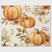 リトルカボチャは秋の赤ちゃんシャワーの途中にある ラッピングペーパー (フラット)