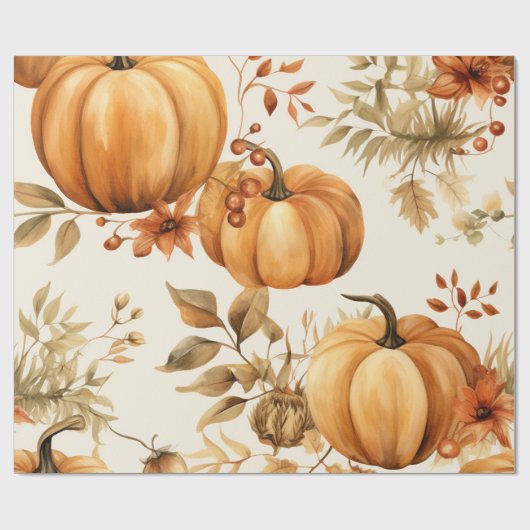 リトルカボチャは秋の赤ちゃんシャワーの途中にある ラッピングペーパー (フラット)
